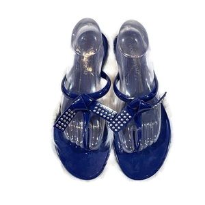 Ivanka Trump Blue Jelly Flip Flops